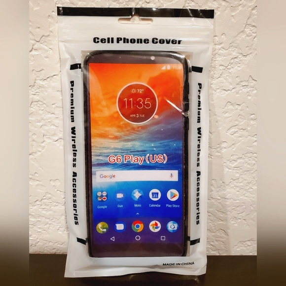 Motorola G6 Play Black Case - Picture 1 of 5